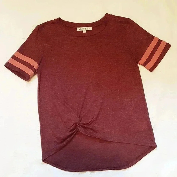 Wall Flower tee-shirt (maroon) - Picture 1 of 1